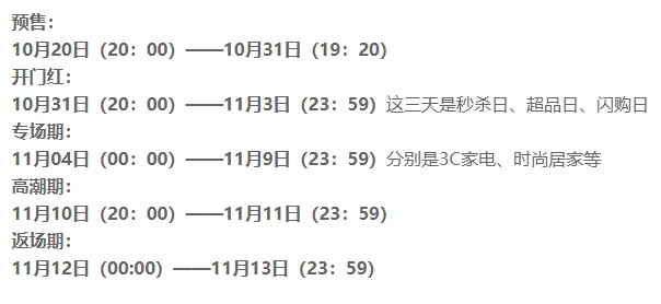 2021双十一活动什么时候开始(2021年双十一活动什么时候开启)-第5张图片-开淘电商网